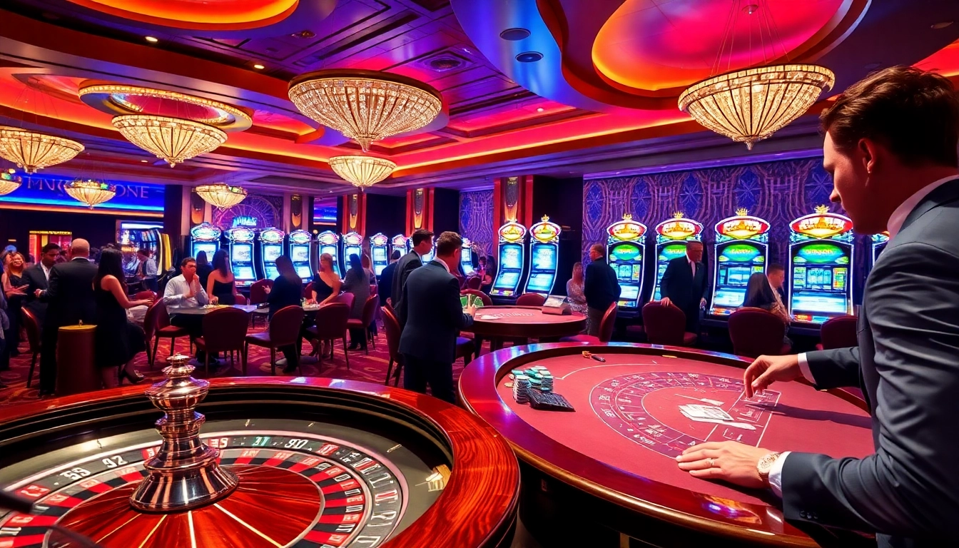 Experience the thrill of high-stakes gambling at https://uk88.trading/ with vibrant casino visuals showcasing excitement.