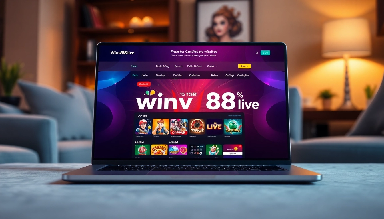 Online gambling platform winvn88.live showcasing exciting games and promotions.