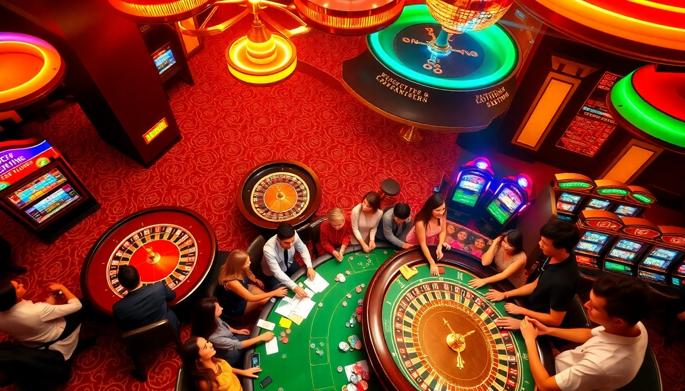 Players enjoy high-stakes excitement at KP88 casino tables, capturing thrilling moments in gaming.