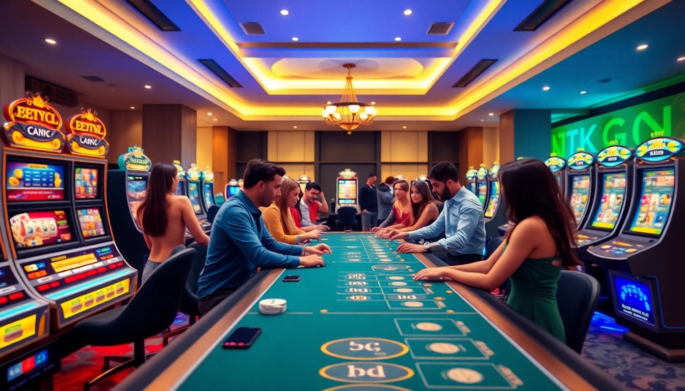 Experience the vibrant atmosphere of tk88win.live's online casino with exciting games and diverse players.