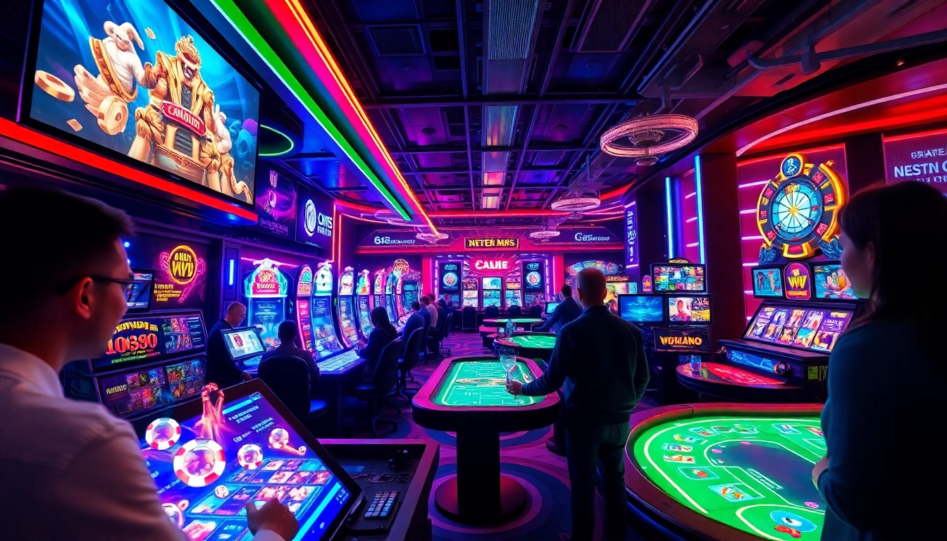 Engaging gaming scene at new88go.com featuring vibrant casino games and users in action.